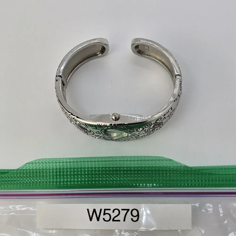 Women's Hearts Cuff Bracelet Watch‎ 24MM Gray Dail Bracelet 5.5